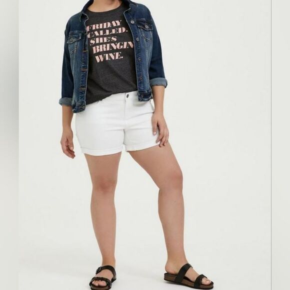 TORRID Friday Called Charcoal Grey Crew Tee - Picture 8 of 8